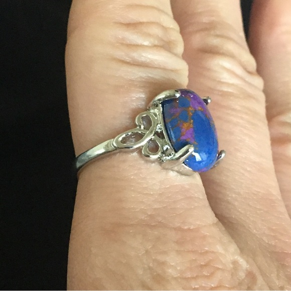 Blue and Purple Stone Ring - Picture 4 of 6